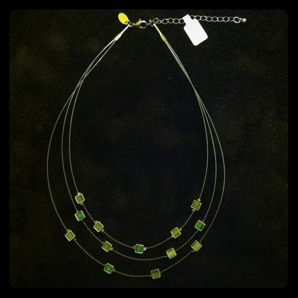 Lime/Green Cats Eye Necklace