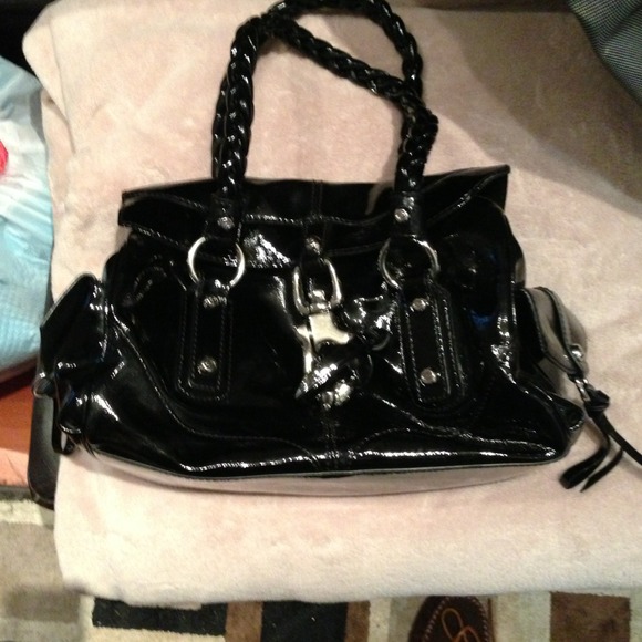 Shiny leather black purse - Picture 1 of 1