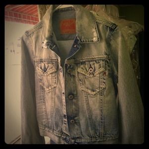 Italian jean jacket and flare jeans