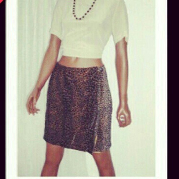 Velvet Cheetah Print Skirt