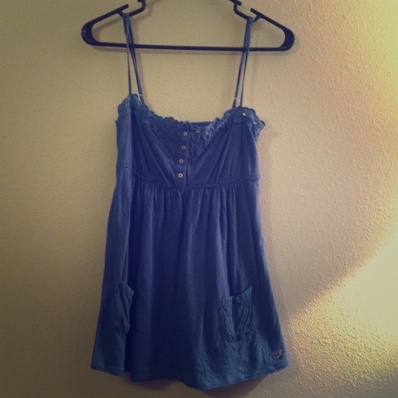 Darling blue hollister tank