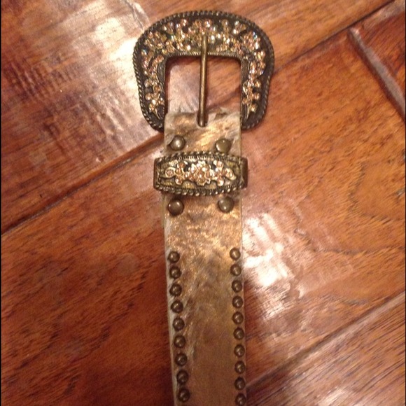 Leather Rock Belt covered in Swarovski Crystals