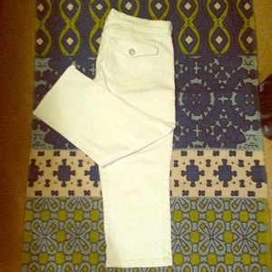 White denim capris