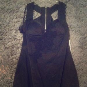 Sexy black mini dress