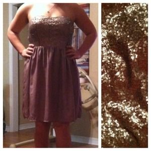 Boutique brown sparkle dress!