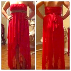 Formal coral color dress!