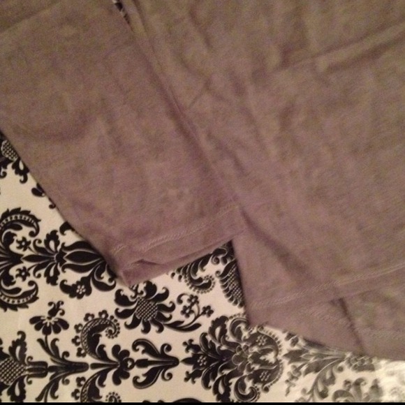 Nwot Gray Long Sleeve Burnout Tee - Picture 2 of 4