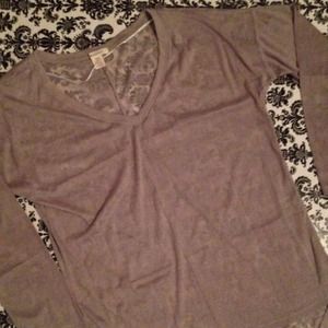 Nwot Gray Long Sleeve Burnout Tee