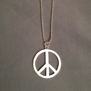 Helen Ficalora- large peace charm necklace