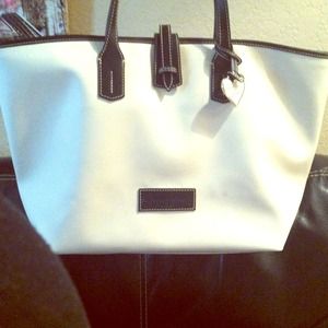 Large Dooney and Bourke pink and ivory bags!