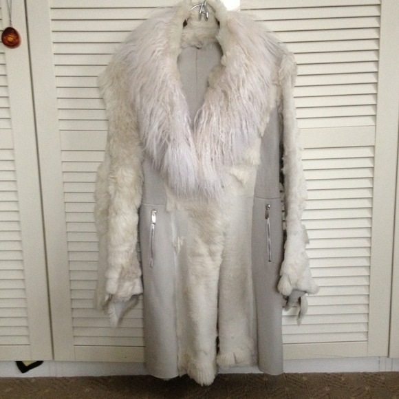RESERVED for bajidoo Italian White Shearling Coat