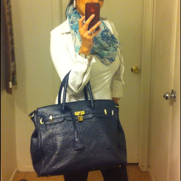 ⛔SOLD LOCALLY⛔Celebrity Style Birkin Ostrich Pat