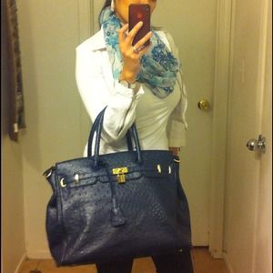 ⛔SOLD LOCALLY⛔Celebrity Style Birkin Ostrich Pat