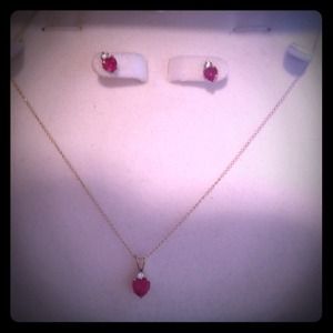 🍓SOLD🍓beautiful ruby &gold set