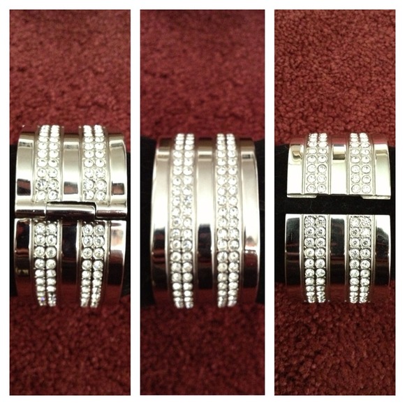 SOLD Bebe Silver Rhinestone Crystal Embelish Watch - Picture 4 of 4