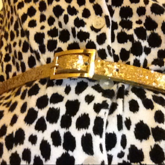 💢Sold💢🌟Gold Glitter Skinny Belt🌟