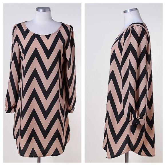 Dresses & Skirts - Chevron dress- only one left!