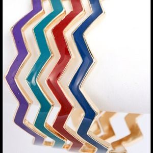 Chevron bangles - multicolor