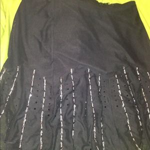Sz 4 Express sequin skirt bling knee length