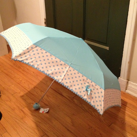 Blue & White Polkadot Umbrella from Japan