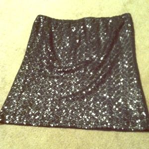 Sequined mini skirt