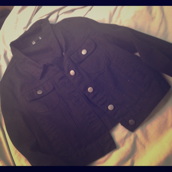 Black denim jacket