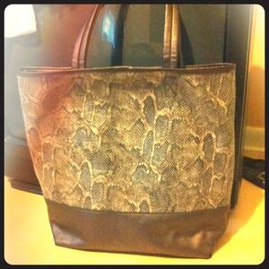 Snakeskin tote bag