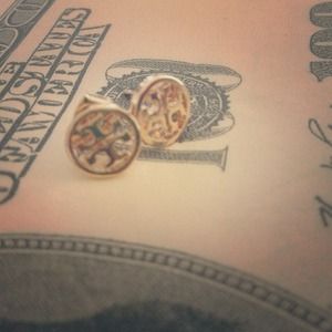 TORY BURCH GOLD TONE MINI STUDS