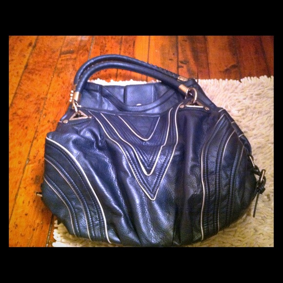 Royal blue large hand bag
