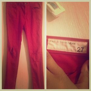 🔴REDUCED🔴Red distressed skinny