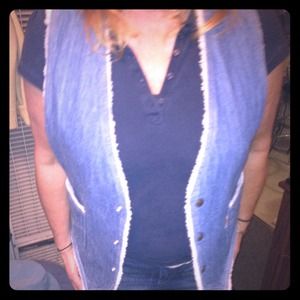 Perfect denim Levi's vest, wool lined