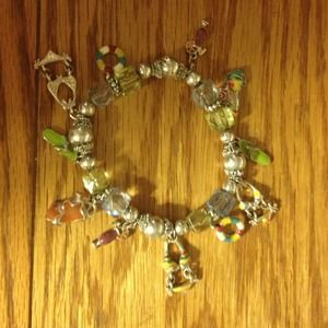 Stretch bangle bracelet...with summer theme