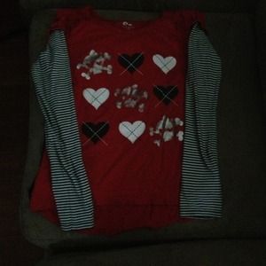 Long sleeve young girls skull shirt