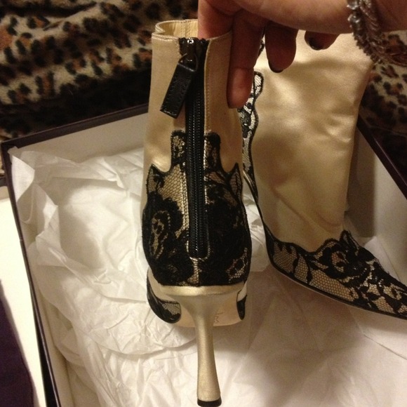 SOLD   Authentic jimmy choo satin pointed toe boot - Picture 2 of 4