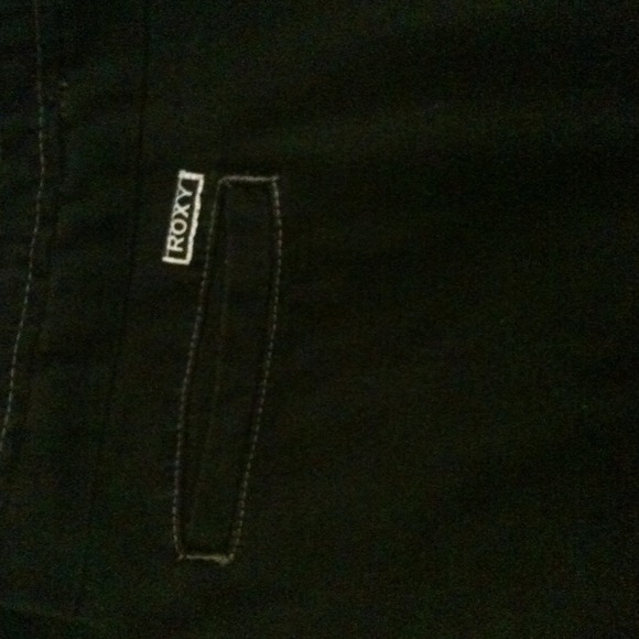 Roxy, Black denim jean pants with drawstring. - Picture 2 of 2