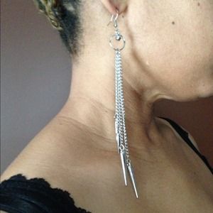 silvertone earrings