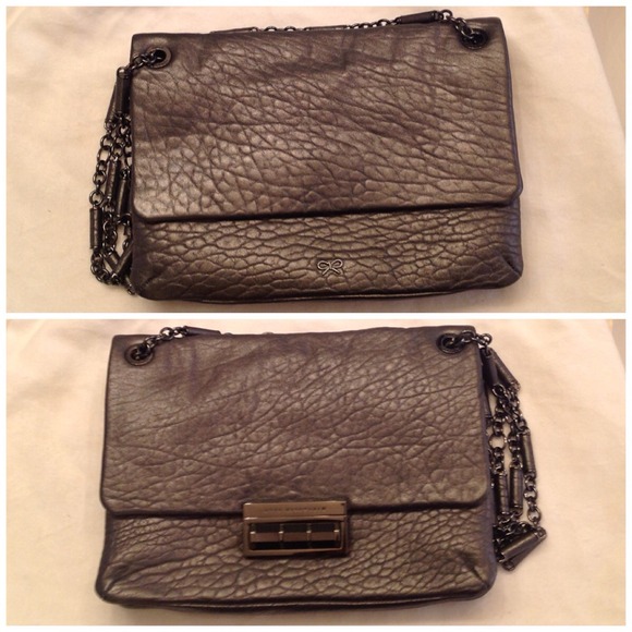 🔴SOLD🔴Pewter ANYA HINDMARCH Leather Bag