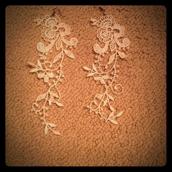 Etsy homemade lace earrings