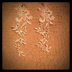 Etsy homemade lace earrings