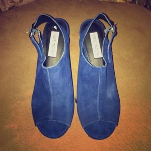 blue steve madden wedges