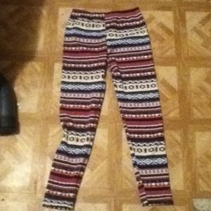 Fleece lined printed pant