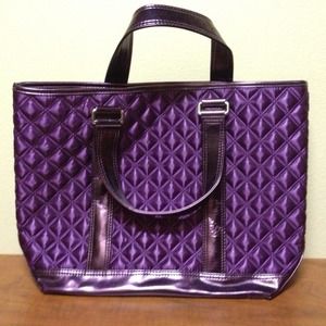 Marc by Marc Inspired Purple Quilted & Patent Tote