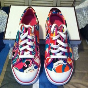 Authentic Coach Barrett Pop C Print Multi Shoes!