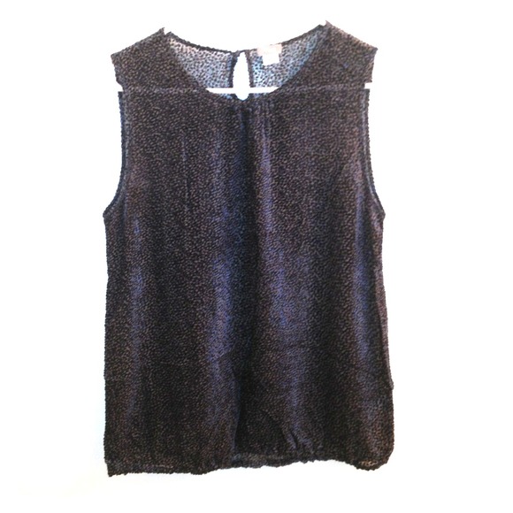 Hoss sheer black cami. Size 40. Great for layering