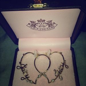 Juicy Couture heart hoop earrings *gold only*