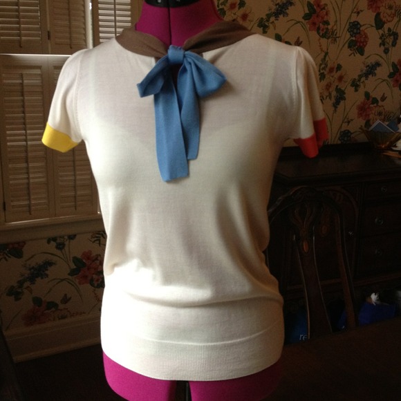 SOLD!!! Orla Kiely Silk knit top, very fine knit S