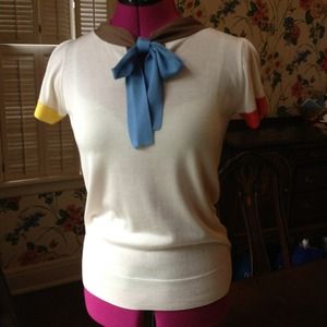 SOLD!!! Orla Kiely Silk knit top, very fine knit S
