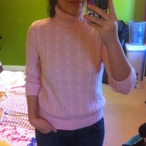Ralph Lauren Pink Knit Turtle Neck Sweater