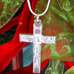 Sterling Silver Cross & Snake Chain