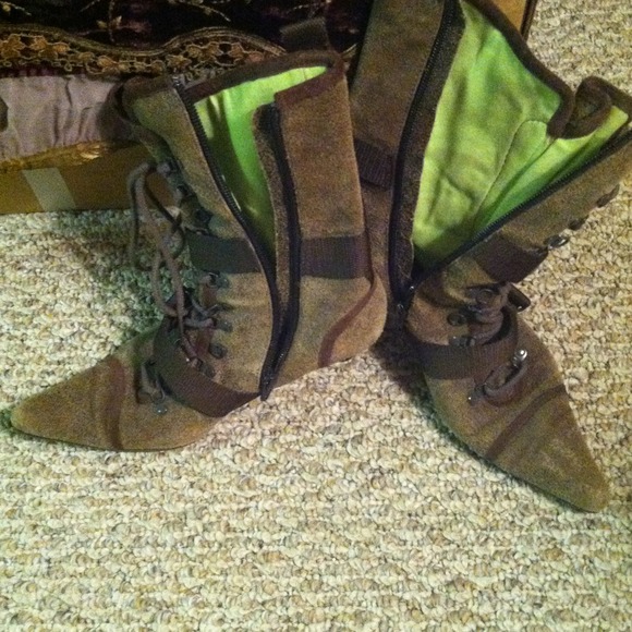 Diesel brown leather boots